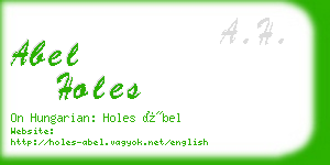 abel holes business card